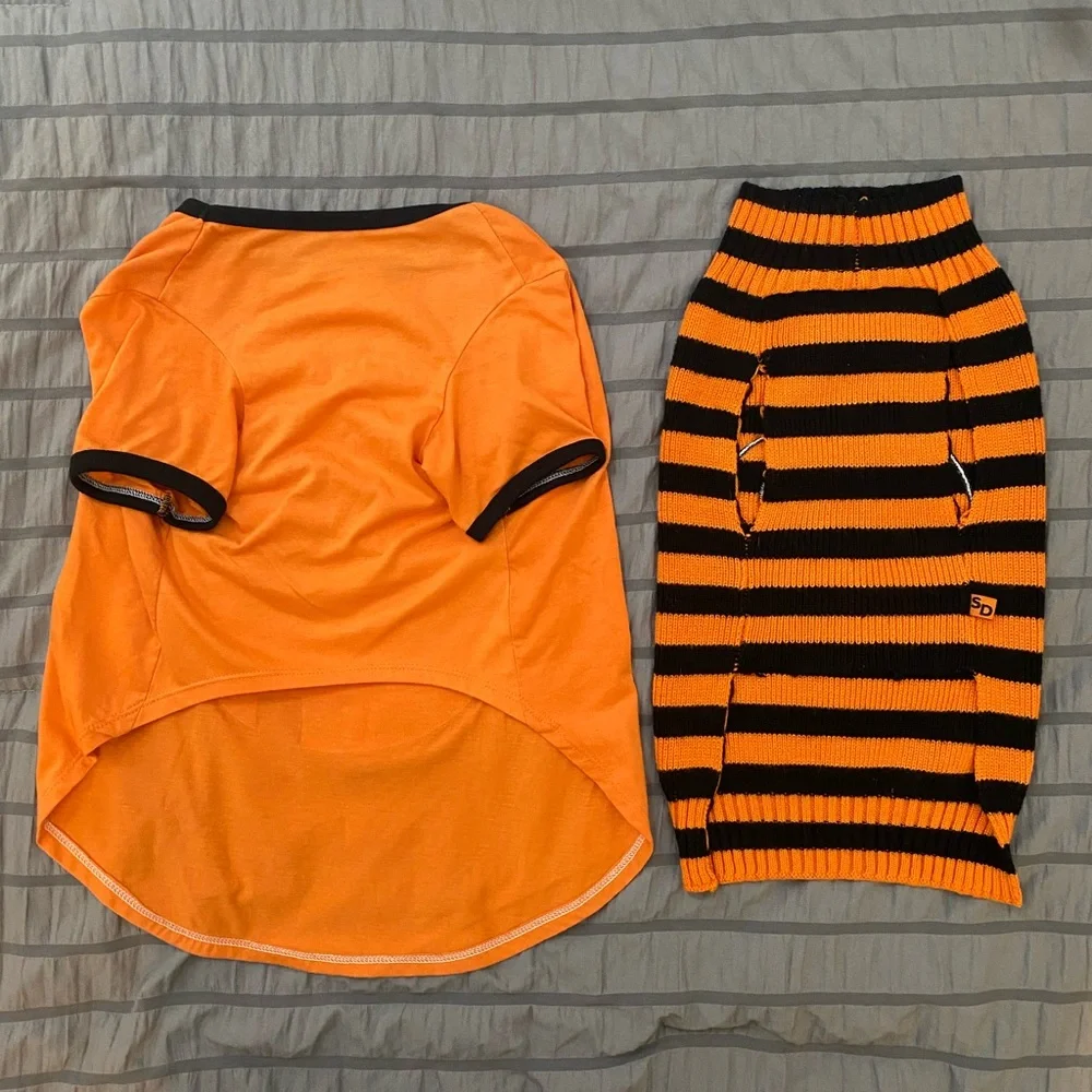 💥 👀 CLEARANCE… 🎃 Halloween Dog Shirts sz Large - Picture 2 of 7